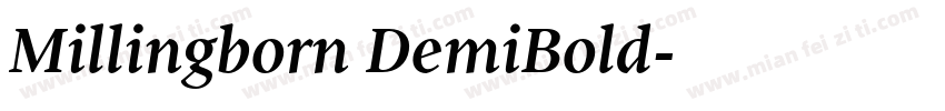 Millingborn DemiBold字体转换